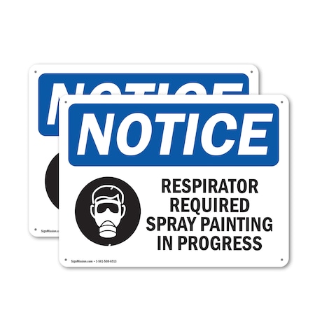 Signmission 10 in Height, 14 in Width, Aluminum, Rectangle OS-2PACK-NS-A-1014-L-18054